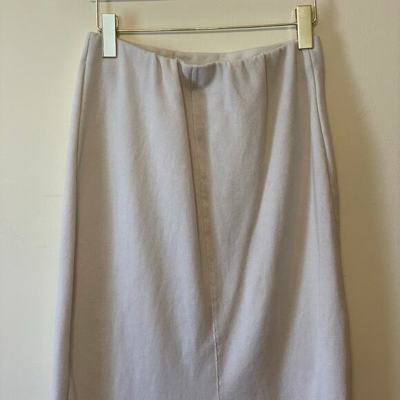 Zara M midi pencil skirt Kim Kardashian vibes minimalist classic neutral white - Picture 6 of 7